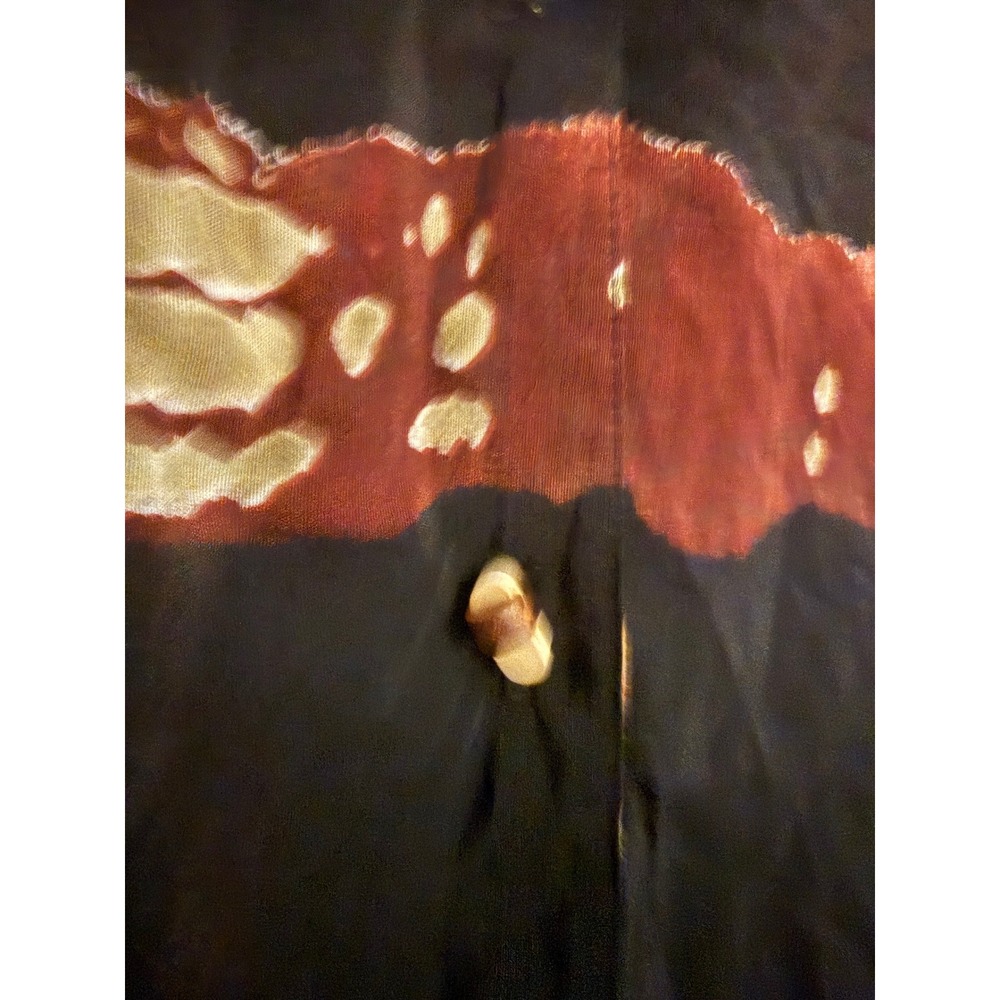 Vintage Nino Wong California 2X Rayon Art to Wear Batik Tunic Blouse Made USA - Picture 6 of 7